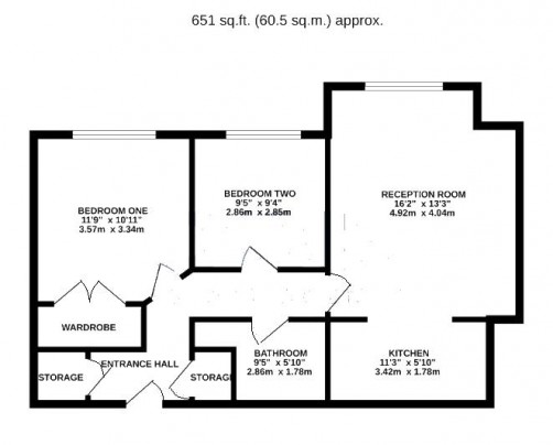 Floorplan for Dominion Close, Hounslow