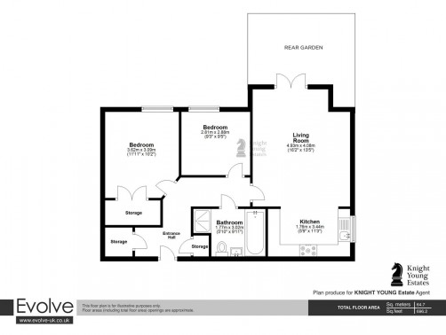 Floorplan for Dominion Close, Hounslow