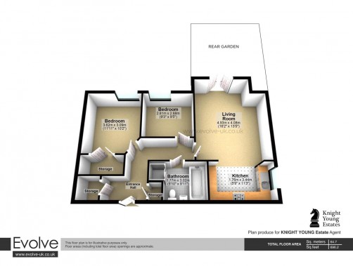 Floorplan for Dominion Close, Hounslow